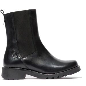 FLY LONDON BLACK PULL IN BOOTS WOMENS SZ 7